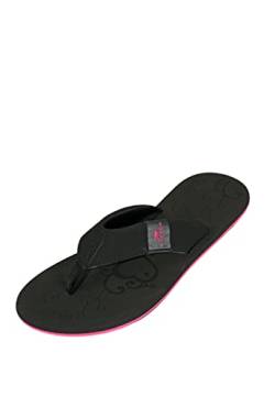 MADSea Damen Zehenstegpantolette Beach Woman | Zehentrenner Flip Flop Thong Sandale Badelatschen | Sommer Strand, schwarz/fuchsia, 36 EU von MADSea