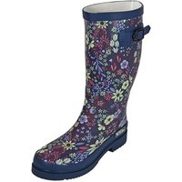 MADSea Flower Gummistiefel mit buntem Blumenprint und seitlicher Zierschnalle von MADSea