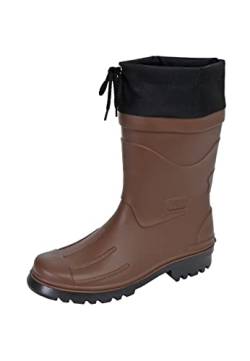 MADSea Herren Jungen Gummistiefel Nils-Hannes Halbschaft Regenstiefel, Farbe:braun/schwarz, Größe:47 EU von MADSea