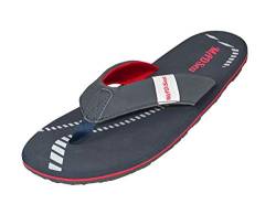 MADSea Herren Zehenstegpantolette Beach Man | Flip Flop Zehentrenner Thong Sandale | Sommer Strand, dunkelblau/rot, 43 EU von MADSea