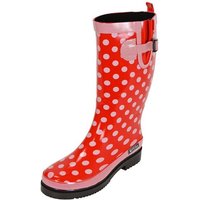 MADSea Ocean High Gummistiefel mit weißen Punkten und seitlicher Zierschnalle von MADSea