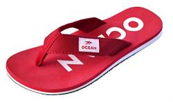 MADSea Unisex Zehenstegpantolette Ocean Zehentrenner Sandale rot weiß, Farbe:rot/weiß, Größe:38 EU von MADSea