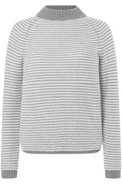 MAERZ Modern Fit Damen Rollkragenpullover grau/blau, Querstreifen von MAERZ