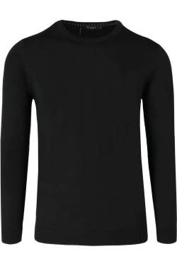 MAERZ Modern Fit Pullover schwarz, Einfarbig von MAERZ