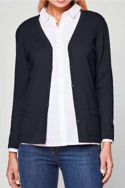 MAERZ Regular Fit Damen Cardigan navy, Einfarbig von MAERZ