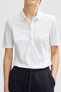 MAERZ Regular Fit Damen Poloshirt weiss, Einfarbig von MAERZ