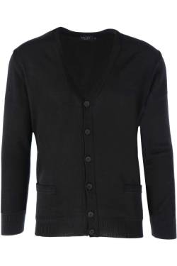 MAERZ Superwash Classic Fit Cardigan schwarz, Einfarbig von MAERZ