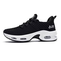 MAFEKE Damen Air Athletic Laufschuhe Mode Tennis Atmungsaktiv Leicht Walking Sneakers, Black4, 38 EU von MAFEKE