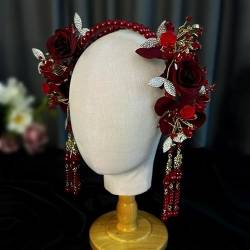Elegante Haar-Zusätze Rote Quaste Headwear Für Frauen Hochzeit Bankett Haarband von MAFSMJP