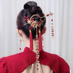 Stilvolle traditionelle chinesische Hanfu Kleid Haarnadeln Clips Lange Quaste Kopfschmuck Braut Hochzeit Party 4 von MAFSMJP