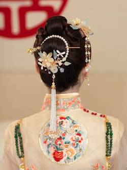 Stilvolle traditionelle chinesische Hanfu Kleid Haarnadeln Clips Lange Quaste Kopfschmuck Braut Hochzeit Party 5 von MAFSMJP