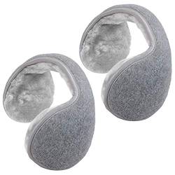 MAGARROW Winter Warme Ohrenschützer Faltbare Ohrabdeckung Einstellbare Ohrwärmer Ohrlöcher für Männer Frauen Im Freien (Grau) von MAGARROW
