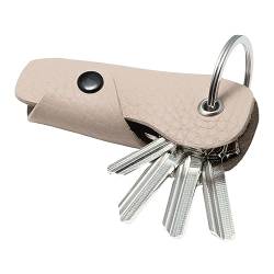 MAGATI Schlüsseletui Occhio Nero | Key Organizer aus Leder für 1-6 Schlüssel, Geschenk für Damen & Herren, Beige von MAGATI