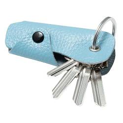 MAGATI Schlüsseletui Occhio Nero | Key Organizer aus Leder für 1-6 Schlüssel, Geschenk für Damen & Herren, Hellblau von MAGATI