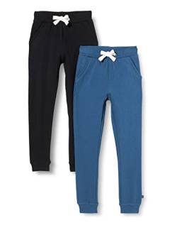 MAGIC KIDS WEAR Jogginghose Kinder und Babies aus Baumwolle, 2er Pack Black/Blue (106), 104 von MAGIC KIDS WEAR