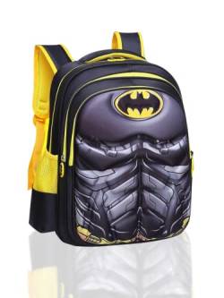 MAGIC SELECT Batman Schulrucksack 42 cm. Superhelden-Kinderrucksack mit 3D-Cartoon-Design mit ABS-Reißverschluss, 3 Fächern, verstellbaren Griffen. Schulmaterial für Jungen und Mädchen. von MAGIC SELECT