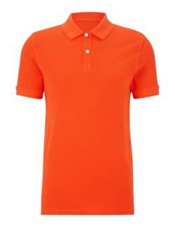 MAGIC SELECT Kurzarm-Polo für Herren. Lässiges Polo-Golf-T-Shirt. Tailliert und kurz. 100% Bambusfaser, orange, L von MAGIC SELECT