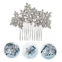 MAGICLULU 1 Stk Kamm haarschmuck Haarspangen comb Blumen-Haar-Dekor Kristall-Strasssteine Haarklammer Haarnadel wunderschönes Haaraccessoire handgefertigte Kopfbedeckungen Handbuch Stirnband von MAGICLULU