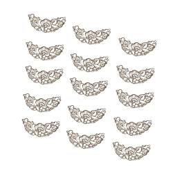 MAGICLULU 100 Stk DIY Haarband Teil Flache Haarspange filigrane anhänger perlen Metalldekor world a worl Tiara Zubehör für Kopfbedeckungen DIY Eisen Charms Material aushöhlen Stirnband Braut von MAGICLULU