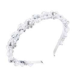 MAGICLULU 1Stk frauen haare Haarschmuck für Damen Haarreif aus Kristall Haarreif aus Perlen elegant haarband mode Haargummis Stirnband modischer Haarreif Hochzeit Kopfbedeckung Zubehör Braut von MAGICLULU