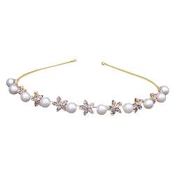 MAGICLULU 1stk Zirkon Dünnes Stirnband Haarbänder Für Damenhaar Weibliches Haarband Haarschmuck Für Damen Blumenmädchen Haare Dame Haar-accessoire Kopfbedeckung Perle Fräulein von MAGICLULU