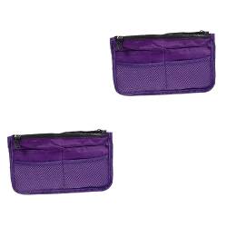 MAGICLULU 2 STK Handtaschenfutter Nylon-Schultertaschen für Damen Frauen Kosmetiktasche Portable tragbare Kosmetiktasche Organizer-Taschen für Geldbörse Kosmetische Reisetasche für Herren von MAGICLULU