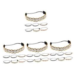 MAGICLULU 24 Stk Perlenstirnband Nagelkunstzubehör Einzigartige Haardekoration Haarschmuck Aus Perlen Frauen Stirnband Haar-charme Perlenstickerei Glas Ziemlich Damen von MAGICLULU