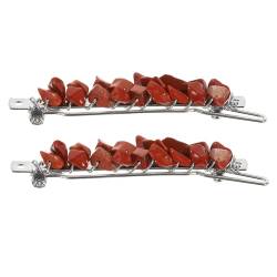 MAGICLULU 2St scharber graceling Haarschmuck für Damen dekorative Haarspangen Haarklammer Haarnadel Haarschmuck für Frauen kleine Haarspangen Handbuch Kies Seitenclip Klipp Fräulein Wicklung von MAGICLULU