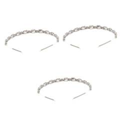 MAGICLULU 3 Stk Color Diamond Press Stirnband Haarschmuck für Frauen Abschlussball Diamant Stirnbänder haar zubehör haircharm Haargummi Haarschmuck für die Hochzeit Kopfschmuck für Mädchen von MAGICLULU