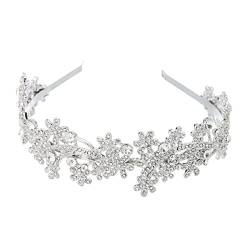 MAGICLULU 3 Stk Stirnband haarschmuck graceling Silber Braut Kopfschmuck für Mädchen Haarband Stirnbänder für Damen Haarreifen aus Strass Strass-Kopfschmuck die Blumen Kopfbedeckung Haarteil von MAGICLULU