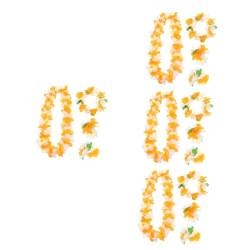 MAGICLULU 4 Sätze Hawaiianische Lei Halsbandkette Für Damen Hawaii-blumen-halskette Sommer-outfit Hawaiianisches Stirnband Geschenke Für Damen Dekor Tuch Kranz Strand Kind von MAGICLULU