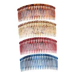 MAGICLULU 4 Stück Tropfenfester Kamm aus Rindersehnenharz Hochzeitskopfschmuck für die Braut Zähne Haarkämme haarschmuck hair styling Haarnadel Haarklammer Haarkämme mit Harzzähnen Damen von MAGICLULU