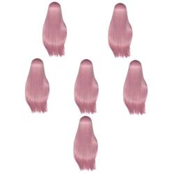 MAGICLULU 6 Stk Perücke perrücke toupet Stirnband für Mädchen Kleider Elegante Blusen für Damen Mädchen Haarteil Cosplay-Haarteil Kopfhaut schmücken Lieferungen Fräulein Rosa von MAGICLULU