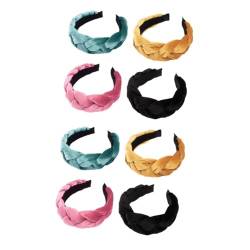 MAGICLULU 8 Stk Haarreifen Aus Stoff Fuchsohren Stirnband Geflochtene Stirnbänder Für Damen Kopfwickel Für Frauen Haarbänder Aus Stoff Für Damen Frauen Haarreifen Kreuzen Flechten Fräulein von MAGICLULU