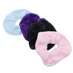 MAGICLULU Elastisch 4 Stück Dickdarm-Haarring Seiden-Scrunchie Haargummis Seil Chiffonband Haarbänder Haargummis für Damen Haargummis binden Mehrfarbig Haarseil Stirnband Fräulein von MAGICLULU