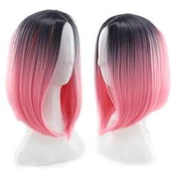 MAGICLULU Frauen Bob Perücke Perücken Bob-perücke Rosa Damen Haar von MAGICLULU