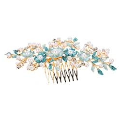 MAGICLULU Haarpfropfen haarschmuck Haarspangen haarklemmen comb girl weibliche Kopfbedeckung Rosen-Haarspange Haarnadel Haarklammer braut kopfschmuck Haarkamm-Clip gemalt Haare hoch Damen von MAGICLULU