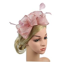 MAGICLULU Haarschmuck für Frauen Damenhüte, Mützen Haarreifen damen stirnbänder rosaenne zulunft pink Stirnband Tiara Stirnbänder aus Gaze Hochzeitskleid Kopfbedeckung das Foto reisen von MAGICLULU