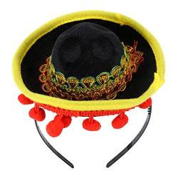 MAGICLULU Mexiko Haarbänder Herrenhüte Ausgestattet Haarband Für Männer Cinco De Mayo Sombrero-stirnband Fiesta-partyhüte Sombrero-hut-haarband Hut Für Männer Haarreifen Sonnenhut Kind Mini von MAGICLULU