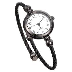 MAGICLULU Modischer Analoger Quarz-Armreif Manschetten-Armbanduhr Elegante Uhr Und Armband Drahtband Arabische Ziffern Kleideruhren Geburtstagsgeschenk für Frauen Z. B von MAGICLULU