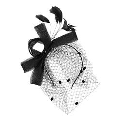 MAGICLULU Stirnband Kopfbedeckung Flaschenverschlüsse Für Wimpernkleber Fascinator-hüte Für Frauen Haarschmuck Für Frauen Abschlussball Kappen Hochzeitskleid Bankett Krawatte Mesh-kopf- von MAGICLULU