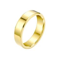 MAGIIE 8mm TITANIUM Ringe für Herren Keltische Drachen Ringe Eheringe Herren Schwarz Cubic Zirkonia Ring Partnerringe Freundschaftsringe,Größe 60 bis 70… (Gold 6mm, 62) von MAGIIE