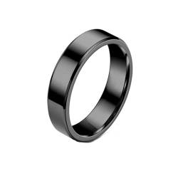 MAGIIE 8mm TITANIUM Ringe für Herren Keltische Drachen Ringe Eheringe Herren Schwarz Cubic Zirkonia Ring Partnerringe Freundschaftsringe,Größe 60 bis 70… (Schwarz 6mm, 70) von MAGIIE