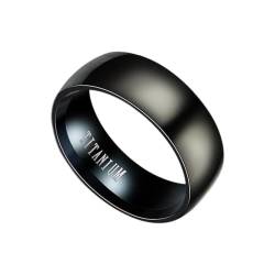 MAGIIE 8mm TITANIUM Ringe für Herren Keltische Drachen Ringe Eheringe Herren Schwarz Cubic Zirkonia Ring Partnerringe Freundschaftsringe,Größe 60 bis 70… (Schwarz TITANIUM, 62) von MAGIIE