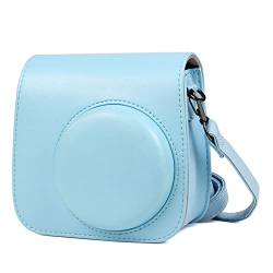 MAGILL Kameratasche aus PU-Leder mit Schultergurt, passend for Mini 9 8 8+ Sofortbildkameratasche Kamera Tasche (Color : Sky Blue) von MAGILL