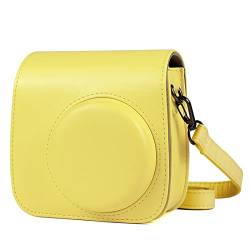 MAGILL Kameratasche aus PU-Leder mit Schultergurt, passend for Mini 9 8 8+ Sofortbildkameratasche Kamera Tasche (Color : Yellow) von MAGILL