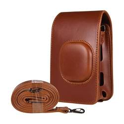 MAGILL Retro weicher Mini-Kamerasack Pu. Ledertasche for Schultergurt Instant Camera Bag Fit Fujifilm Instax Mini LiPlay Kamera Tasche (Color : Brown) von MAGILL