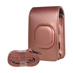 MAGILL Retro weicher Mini-Kamerasack Pu. Ledertasche for Schultergurt Instant Camera Bag Fit Fujifilm Instax Mini LiPlay Kamera Tasche (Color : Rose Gold) von MAGILL