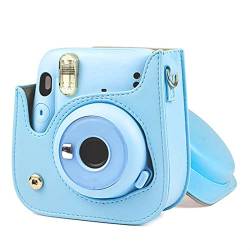 MAGILL Sofortiger Foto-Bag Pu. Ledertasche for Schultergurt Kamera-Foto-Tasche for Fujifilm Instax Mini 11 Kamera Tasche (Color : Blue) von MAGILL
