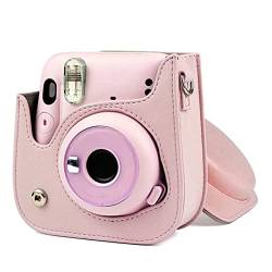 MAGILL Sofortiger Foto-Bag Pu. Ledertasche for Schultergurt Kamera-Foto-Tasche for Fujifilm Instax Mini 11 Kamera Tasche (Color : Pink) von MAGILL
